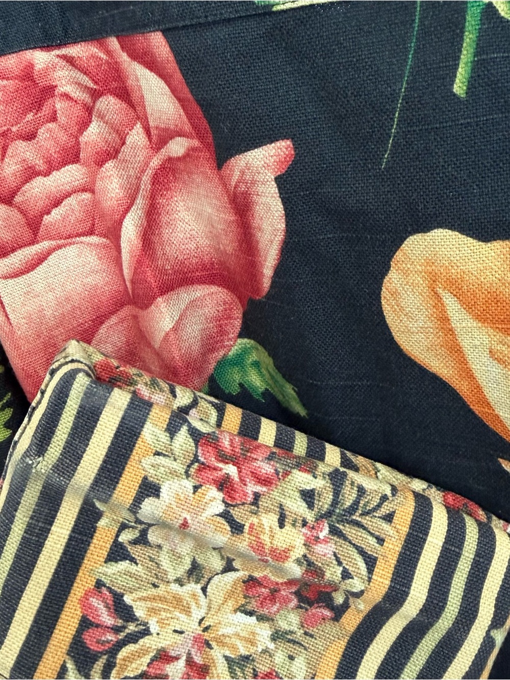 My Boyfriend’s Back Vintage Black-Pink Cotton Floral  Cropped Blazer Jacket - Picture 14 of 16